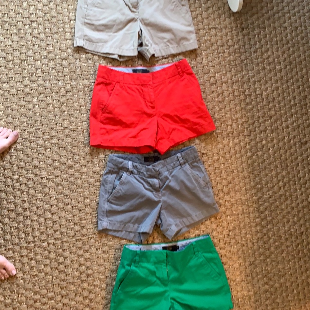 4 Pairs of JCrew Chino Shorts